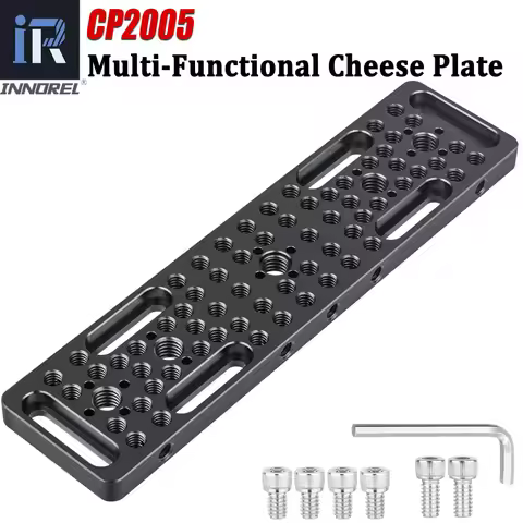 INNOREL CP2005 20*5cm Multi-Functional Cheese Plate,Switching Mounting Plate with Built-in ARRI Loca