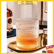 Glass cup capacity 440ml, high heat resistant glass