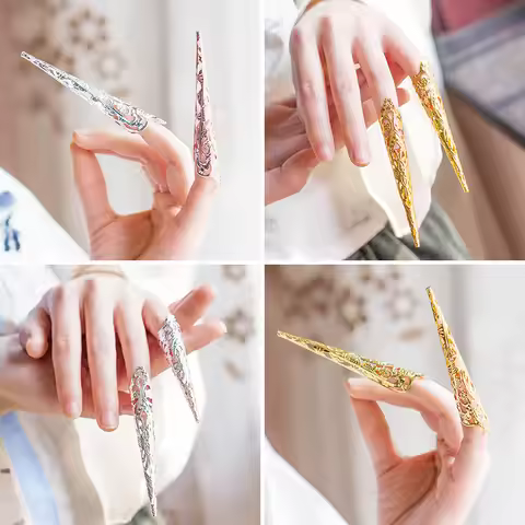 Hanfu Costume accessories queen finger accessories armor ancient Chinese empress finger cots