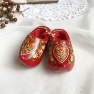 【好日戀物】荷蘭vintage經典紅色手工木屐傳統木鞋擺飾裝飾禮