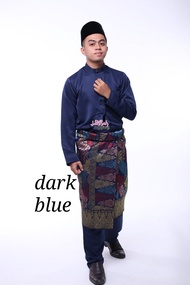 Baju Melayu Biru Gelap