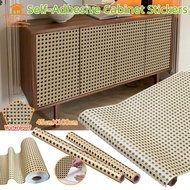 PVC Self Adhesive Cabinet Sticker Waterproof Wall Sticker Rattan Furniture Renovation DIY Wallpaper