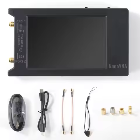 Portable 1.5GHz Vector Network Analyzer NanoVNA-H4 4" LCD Antenna Shortwave RF Tester