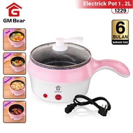 Gm Bear Non-Stick Pan Multi-Purpose Electric Pan 1 2L Electric Cooking Pot Stainless Pan E1C7 Pan Pa