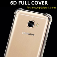 สำหรับ Samsung Galaxy C9 Pro C9 C7pro C7 C5pro C5เคสเยลลี่6D เสริมการดูดซับแรงกระแทกมุมฝาครอบป้องกัน Soft Anti-สีเหลืองเจลซิลิโคนยาง Clear เคสโทรศัพท์