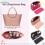 SUSSG 1Pcs Insert Bag, Felt Storage Bags Linner Bag, Portable with Bottom Travel Multi-Pocket Bag Organizer for Longchamp Bag