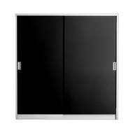 [จัดส่งพร้อมติดตั้งฟรี] KIOSK ตู้เสื้อผ้าเหล็กบานเลื่อน รุ่น SDS-160K 160 ซม. พร้อมราวแขวน**มีใบกำกั