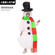 Halloween Santa Claus Clothes Snowman Riding Elk Inflatable Clothing Carnival Cloth Christmas Tree G