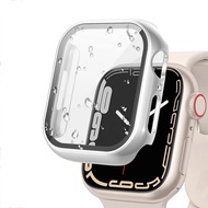 PC Colorful Watch Case Built-in Tempered Glass For Apple Watch 45mm 40mm 44mm 41mm Coverage Cover iWatch Series 9 8 7 6 SE 5 4