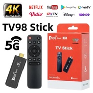 TV98 Smart TV Stick 4K 5G WIFI TV Stick TV BOX 8-128GB Smart TV Stick 8gb Ram 123gb Rom Free Live TV