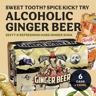 Brookvale Union Alcoholic Ginger Beer - Pack of 6 x 330ml Cans [Hard Soda]