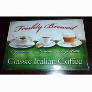 [現貨] 咖啡鐵皮畫 復古掛飾  咖啡杯 咖啡豆 咖啡機 Coffee 磨機 Metal Plate  [E39]