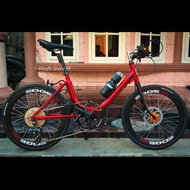 Sepeda Minion Bike Minitrek Japan Spek Sultan Warna Merah Siap Gowes