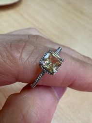 黃水晶S925通體純銀方形小方糖戒指 Citrine S925 silver ring, rings,bracelet,bracelets,earrin,earrings,pendant,pendan