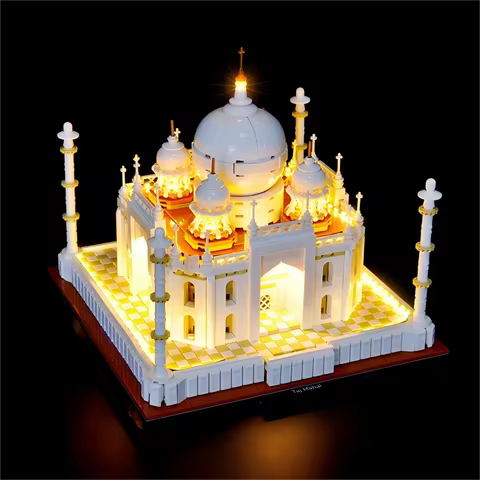 LYBMTWF LED Lighting Kit Compatible with Lego 21056 Taj Mahal Architecture Building Block (NOT Inclu