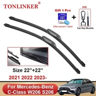 TONLINKER Car Wiper Blades For Mercedes Benz C-Class W206 S206 2021 2022 2023 C180 C200 C220d C300d 