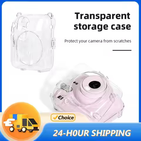 Mini Camera Bag for Camera Instax Mini12 PC Crystal Protective Shell with Shoulder Strap Cover Shell
