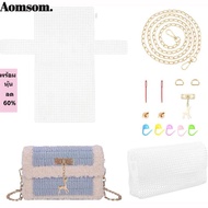 AOMSOM Knitting Plastic Mesh Kit, Handmade White Bag Mesh Grid Set, Bag Accessories Plastic Mesh Pla
