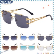 NEXTSS Cheetah Decoration Fashion Metal Rimless Frameless Shades