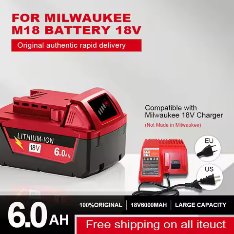 New 18V6.0Ah9.0Ah12.0Ah For Milwaukee M18 Battery Li-Ion Replacement Battery, For Milwaukee 18V 48-1