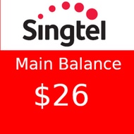 Singtel Prepaid $26 Main Account (180 Days) / Top Up / Renew / Recharge