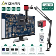 ❣YIZHAN 1080P VGA HDMI Port  Full HD Camera Industrial Microscope Zoom 150X Lens Adjustable Meta 4▷