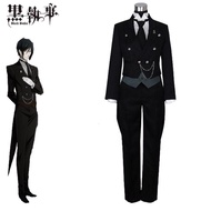 Black Butler Cosplay Black Butler Sebastian Tuxedo Cosplay Costume 3DJO