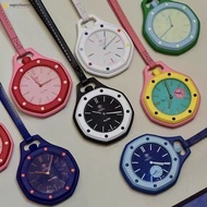 Trendy Royal Oak Style Pocket Watch Pendant Keychain - Boys Gift Accessory
