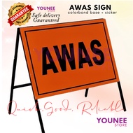 AWAS SIGN 24" x 36" I ORANG SEDANG BEKERJA SIGN I SIGNBOARD AWAS I SIGNBOARD JALAN I SIGNBOARD TAPAK