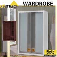 Atmua Furniture Skyline 4 Feet Full Plywood Wardrobe Sliding Door 4 Kaki Almari Baju Sliding Door 4ft x 6ft