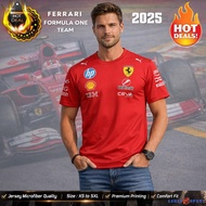 [Microfiber Quality] T-shirt Ferrari F1 Racing Team Pattern T-shirt