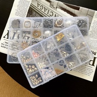 Leak-Picking 24 grid transparent jewelry fixed storage box Beaded grid Anti-Money grid jewelry box S