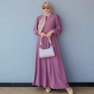 Midi Dress Melinda Gamis midi wanita midi rayon tebal Dress busui