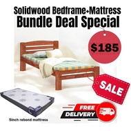 Solid wood Single Bed + Quality 5 inches Prime Foam