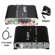 LVPIN MINI HIFI STEREO AMPLIFIER TREBLE BASS BOOSTER LP838 + ADAPTOR