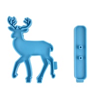 Christmas Deer Resin Silicone Mold Deer Ornaments Epoxy Resin Mold for Casting Car Home Decorations Christmas Supplies