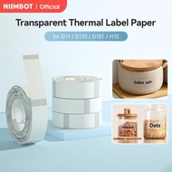 MESIN Transparent for NIIMBOT D11/D110/D101/H1S Label Machine, High Quality Thermal Label Paper for