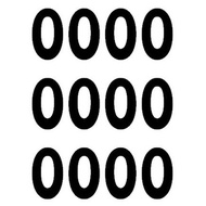 2 INCHES STICKER NUMBER - STYLE 4 (A5 SIZE) FOR BALLOON PLATE NUMBER BOBO BALLOON TRANSPARENT