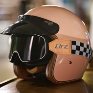 ORZ Motorcycle Helmet Men Women Half Helmet Motorcycle Hat 3/4 Helmet Flash 3 3C Certification