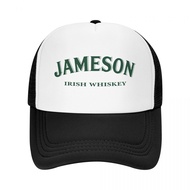 Jameson Emblema Adult Grid Net Hat Trucker Men's Women's Flat Brim Baseball Cap High-Stiff Mesh  Adjustable Unisex Casua
