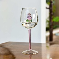 Creative Rose Goblet Wine Glass Red Wine Glass Living Room Glass Goblet Rose Champagne Glass