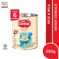 Nestle Cerelac Baby Cereal White Rice (Beras & Susu) Rich In Iron & Vitemans, 6 Months+ Tin Pack 350