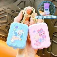 Cartoon Luggage Game Console Keychain Mini Tetris Game Console Keychain Car Key Pendant Schoolbag Pe