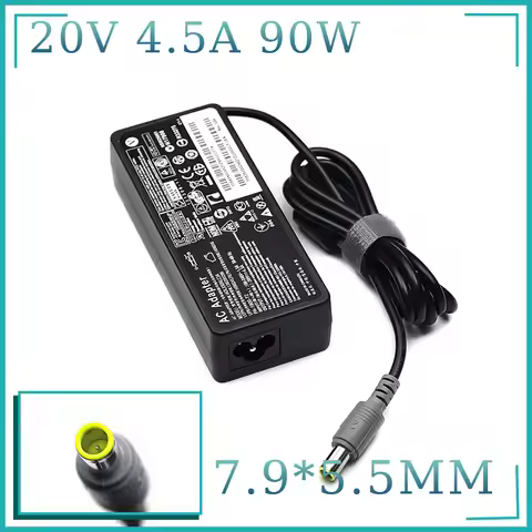20V 4.5A 90W 7.9*5.5mm 8 pin AC Laptop Adapter For Lenovo T6 R6 Z6 X6 X200 X300 3000 C100 T60 E125 E