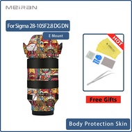 Pelekat Filem Pembalut Vinyl Lensa Kamera Untuk Sigma 28-105mm F2.8 DG DN E Pelekat Pelindung Peleka