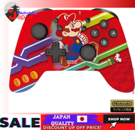 [ 100% Japan Import original ] HORI Nintendo Switch Wireless Super Mario Dash Red Controller授权产品  超级马里奥版无线假日假日卡Super Mario Edition