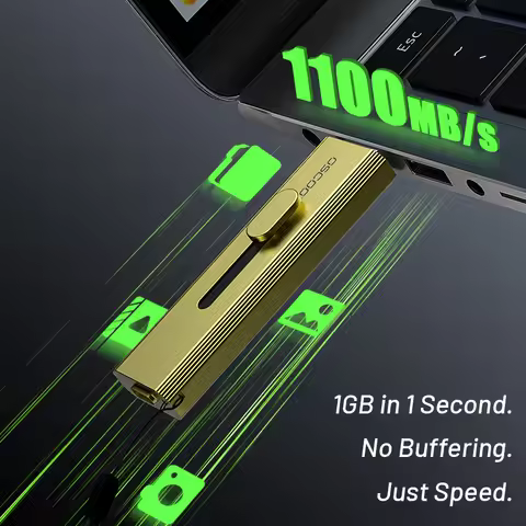 OSCOO T10 1100MB/s USB Flash Drive Dual USB-C and USB-A portsUSB 3.2 Gen 2 External solid-state driv