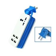 Travel Portable EU/US Plug 4 USB Ports Power Strip Socket Adapter for Phone