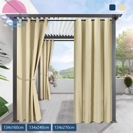 134*160/134*270cm Outdoor Waterproof Curtains Thermal Insulated Patio Gazebo Curtains Blackout Drape