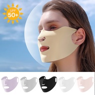 หน้ากากกรองแสงผ้าไอซ์ซิลค์สำหรับผู้หญิงใหม่ฤดูร้อนหน้ากากกันแดดหูห้อยแบบบางระบายอากาศได้ดี